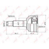 Шарнирный комплект приводного вала LYNXauto CO-1821