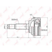 Шарнирный комплект приводного вала LYNXauto CO-1825A