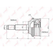 Шарнирный комплект приводного вала LYNXauto CO-1826A