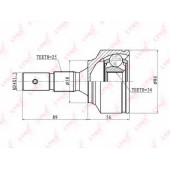 Шарнирный комплект приводного вала LYNXauto CO-2200