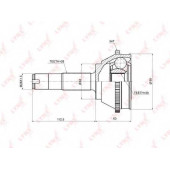 Шарнирный комплект приводного вала LYNXauto CO-2213A