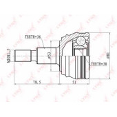 Шарнирный комплект приводного вала LYNXauto CO-2800