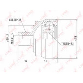 Шарнирный комплект приводного вала LYNXauto CO-2802