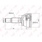 Шарнирный комплект приводного вала LYNXauto CO-2804
