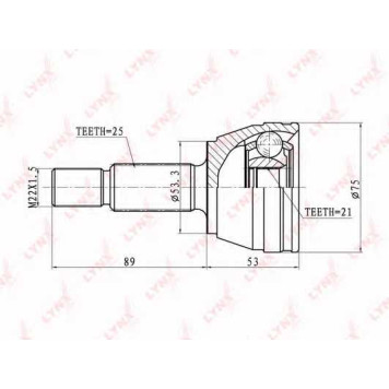 Шарнирный комплект приводного вала LYNXauto CO-3003