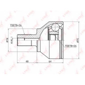 Шарнирный комплект приводного вала LYNXauto CO-3057