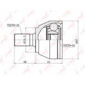 Шарнирный комплект приводного вала LYNXauto CO-3058