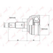 Шарнирный комплект приводного вала LYNXauto CO-3401