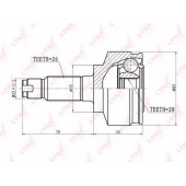 Шарнирный комплект приводного вала LYNXauto CO-3412