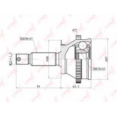 Шарнирный комплект приводного вала LYNXauto CO-3606A