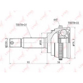 Шарнирный комплект приводного вала LYNXauto CO-3607A