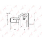 Шарнирный комплект приводного вала LYNXauto CO-3632