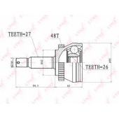 Шарнирный комплект приводного вала LYNXauto CO-3633A