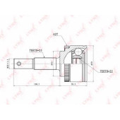 Шарнирный комплект приводного вала LYNXauto CO-3638A