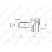 Шарнирный комплект приводного вала LYNXauto CO-3642