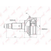 Шарнирный комплект приводного вала LYNXauto CO-3652A