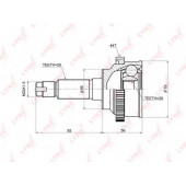 Шарнирный комплект приводного вала LYNXauto CO-3653A