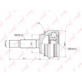 Шарнирный комплект приводного вала LYNXauto CO-3657A