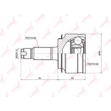 Шарнирный комплект приводного вала LYNXauto CO-3669