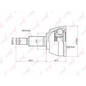 Шарнирный комплект приводного вала LYNXauto CO-3677