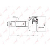 Шарнирный комплект приводного вала LYNXauto CO-3681