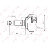 Шарнирный комплект приводного вала LYNXauto CO-3694