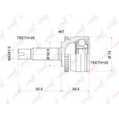 Шарнирный комплект приводного вала LYNXauto CO-3696A