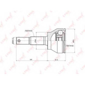 Шарнирный комплект приводного вала LYNXauto CO-3698