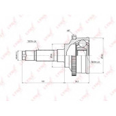 Шарнирный комплект приводного вала LYNXauto CO-3701A