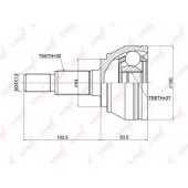 Шарнирный комплект приводного вала LYNXauto CO-3763