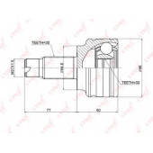 Шарнирный комплект приводного вала LYNXauto CO-3764
