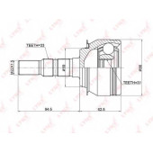 Шарнирный комплект приводного вала LYNXauto CO-3766