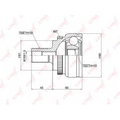 Шарнирный комплект приводного вала LYNXauto CO-3772A
