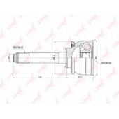Шарнирный комплект приводного вала LYNXauto CO-3800