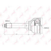 Шарнирный комплект приводного вала LYNXauto CO-3801