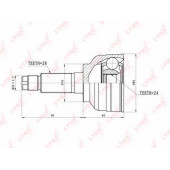 Шарнирный комплект приводного вала LYNXauto CO-4400