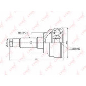 Шарнирный комплект приводного вала LYNXauto CO-4403