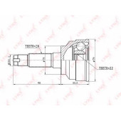 Шарнирный комплект приводного вала LYNXauto CO-4404