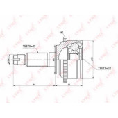 Шарнирный комплект приводного вала LYNXauto CO-5101A