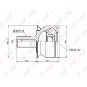 Шарнирный комплект приводного вала LYNXauto CO-5102