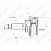 Шарнирный комплект приводного вала LYNXauto CO-5103A