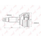 Шарнирный комплект приводного вала LYNXauto CO-5106