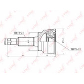 Шарнирный комплект приводного вала LYNXauto CO-5107