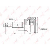 Шарнирный комплект приводного вала LYNXauto CO-5109