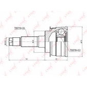 Шарнирный комплект приводного вала LYNXauto CO-5110