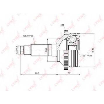Шарнирный комплект приводного вала LYNXauto CO-5153A