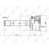 Шарнирный комплект приводного вала LYNXauto CO-5512