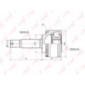 Шарнирный комплект приводного вала LYNXauto CO-5516A