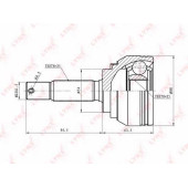 Шарнирный комплект приводного вала LYNXauto CO-5532