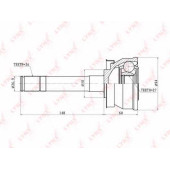 Шарнирный комплект приводного вала LYNXauto CO-5710